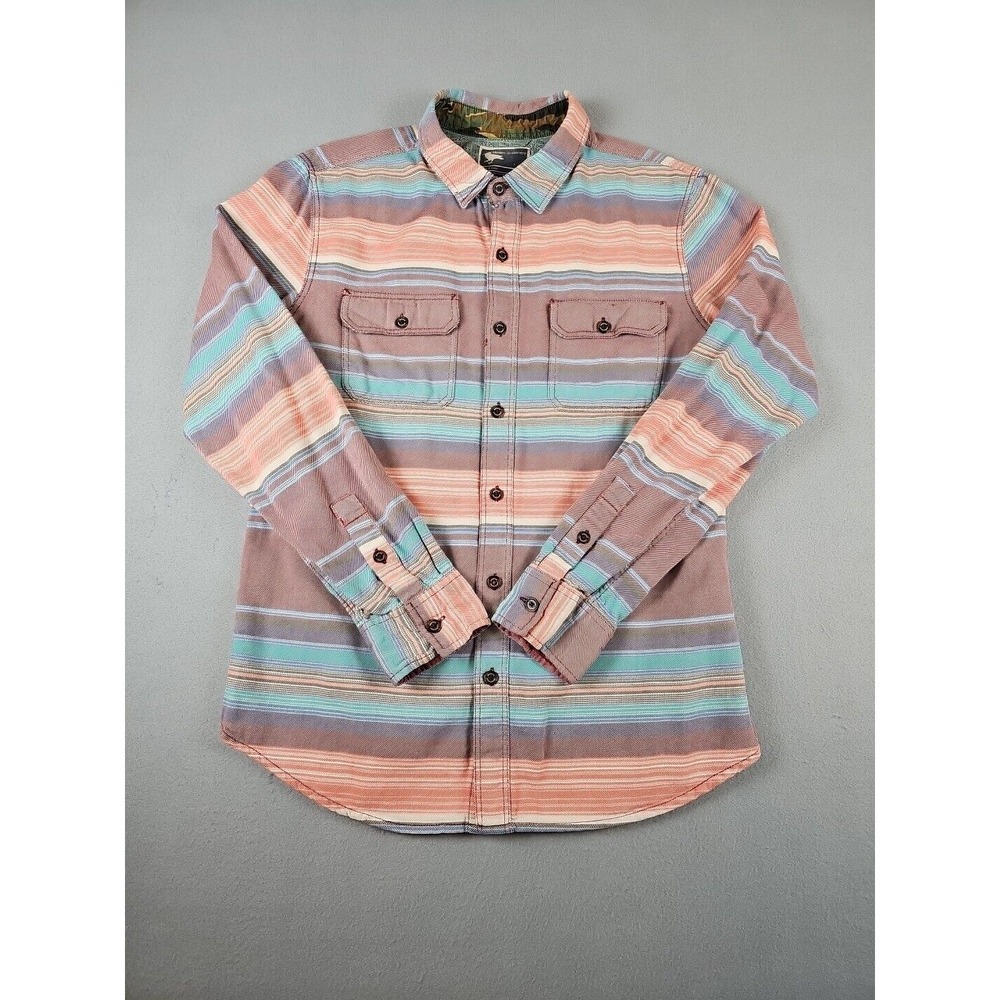 Modern Amusement Medium Striped Long Sleeve Collared‎ Button Down Shirt